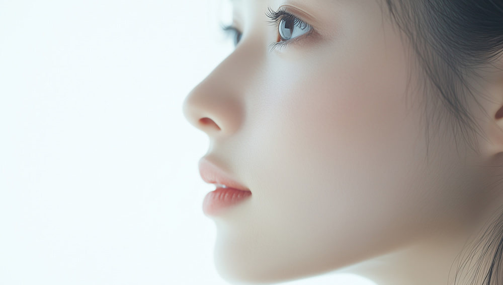 輪郭形成を受けた女性